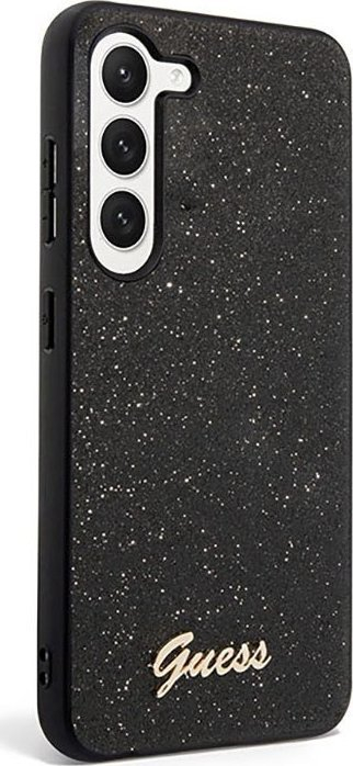 Kllëf telefoni Guess Galaxy S23 Fixed Glitter, TPU, me shkëlqim, i zi