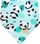 Përparëse-shall për bebe Akuku Panda Scarf, pambuk 100%, me kopsa, ngjyrë mente me panda
