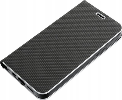 Kapak libri Vennus Book Carbon për Xiaomi Redmi Note 13 Pro 5G, efekt karboni, me magnet, i zi
