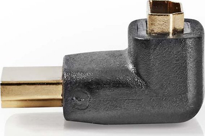 Adapter HDMI Nedis, kënd 270°, gold plated, i zi