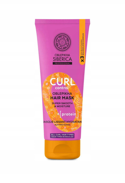 Maskë flokësh Natura Siberica Curl Control, me proteina, 200 ml