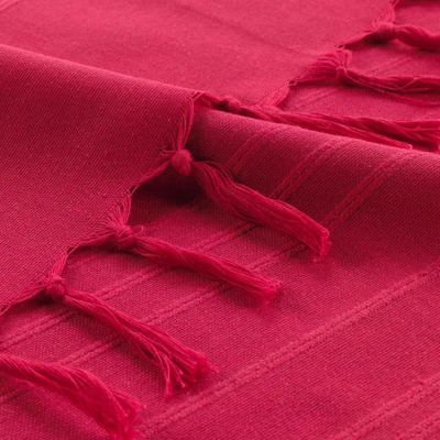 Mbulesë dekorative Lilia Raspberry, pambuk i end, 150 x 150 cm, rozë