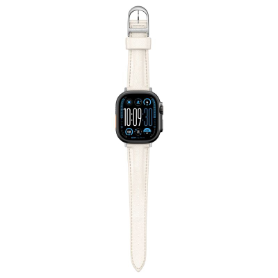 Каишка за рака за Apple Watch AmazingThing Class Band, кожа, 45 46 49 mm, светло беж