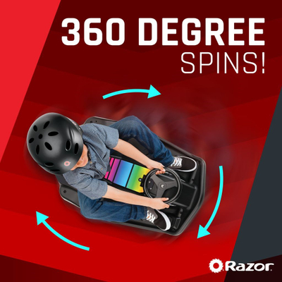 Go kart elektrik Razor Crazy Cart Shift Lightshow, bateri litium, deri 8 mph, rrota me drita, për moshën 6+