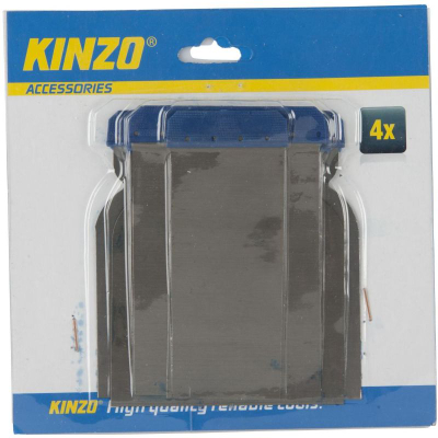 Set shpatullash Kinzo, 4 copë, metal, me dorezë blu