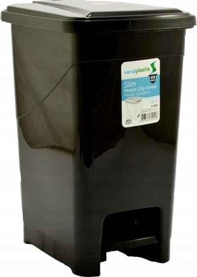 Kosh mbeturinash Katex KOMBA, me pedal, 15L, gri