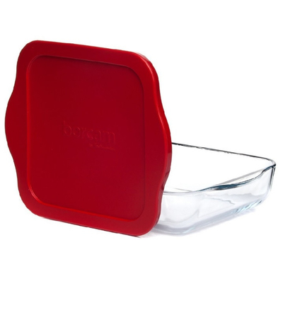 Enë për pjekje Borcam, me kapak të plastikës (1 copë)