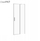 Dera dushi Cersanit Moduo, 80x195 cm, hapje djathtas, xham transparent