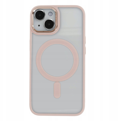 Kapsollë Tecto Shield Satin Elegant Mag për iPhone 15 Plus 6.7", MagSafe, rozë