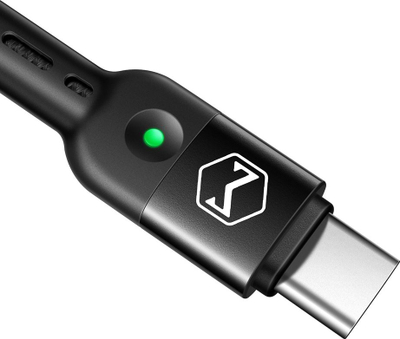 Kabllo USB Type C Mcdodo, 1.8 m, 2A, me dritë LED, e zezë