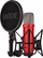 Mikrofon kondensator Nady NT-1 për studio dhe podcast, i kuq