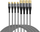 Kabllo USB EFB USB-A në USB-C, set 4 copë, 60W QC 3.0, tekstile gri
