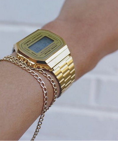 Orë digjitale Casio Collection A168WG-9EF, e artë