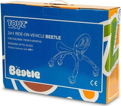 Lodër ride on Toyz Beetle, 2 në 1, për kalamaj 9m 3v, rozë