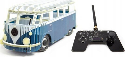 Set ndërtimi RC Minivan Noyce Joyce, PCB, me telekomandë 2.4 GHz, blu e bardhë