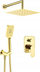 Set i fshehtë dushi Deante Nac Z9LP, kokë shiu, çelik inox, ngjyrë ari