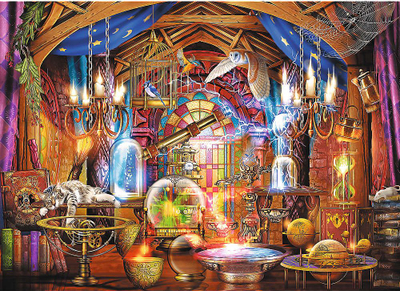 Puzzle druri Trefl Wood Craft Magical Chamber, 1000 copa, fantazi, shumëngjyrësh