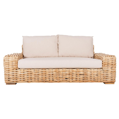 Divan i jashtëm 2-ulëse Tropel 192x88x70-85Hcm (HM9809), bardhë
