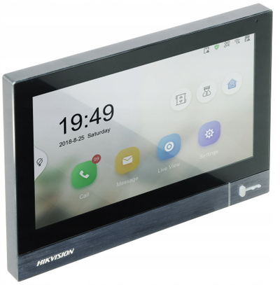 Panel i brendshëm IP Hikvision DS-KH8381-TE1, ekran 7", me prekje, i bardhë