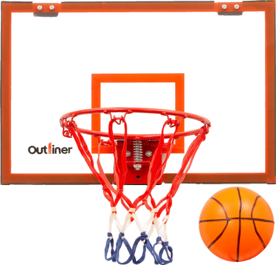Kosh basketbolli Outliner GCS, me tabelë plastike, me top, shumëngjyrësh