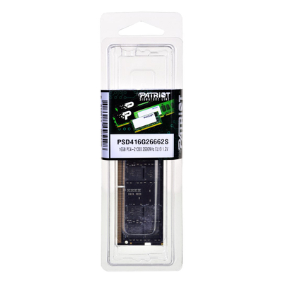 Меморија Patriot Signature, 16GB, DDR4, 2666MHz, CL19, SODIMM, црна