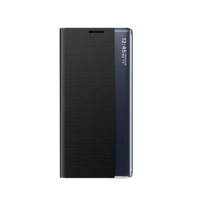 Futrollë Sleep View për Samsung Galaxy A35, me kapak flap, me qëndrim stand, e zezë