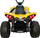 Motorr elektrik për fëmijë Lean Cars CAN-AM Renegade, 12V, me telekomandë, i verdhë