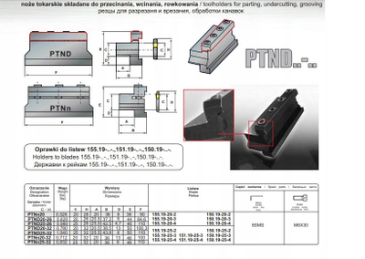 Mbajtëse insertësh SKL.151.19-25-3, për pllakëza LFMX3, metalprerje