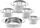 Set enë gatimi Fissler, 5 pjesë, të argjendta
