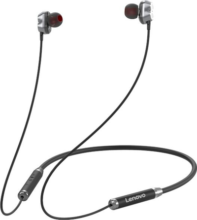 Kufje me valë Lenovo Moving-Coil HE08, të zeza