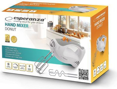 Mikser dore Esperanza EKM009 Donut, 250 W, i bardhë