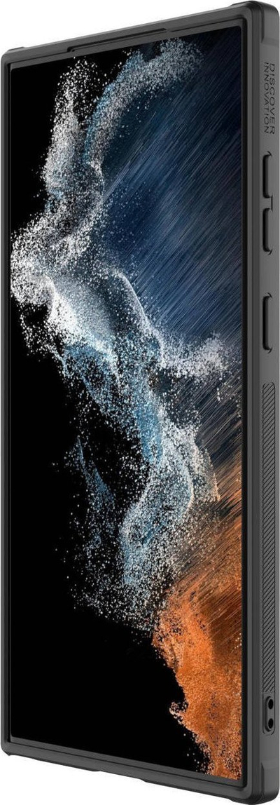 Futrollë NILLKIN për Samsung Galaxy S23 Ultra, kapak rrëshqitës kamere, najlon me teksturë, e zezë