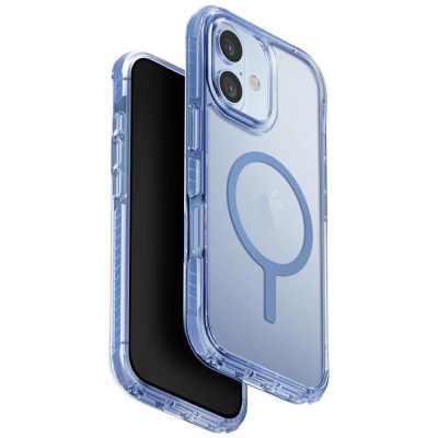 Mbulesë telefoni Uniq Combat për iPhone 17, Magclick MagSafe, e tejdukshme, blu