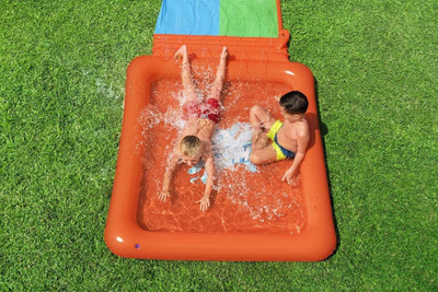 Rrëshqitëse uji dopjo për kalamoj 1life BESTWAY Double Water Slide Super Splash, 531cm, pishinë 129L, me sprucues