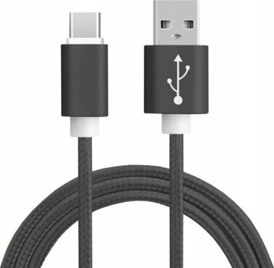 Kabllo USB VEGA Type C, 1m, najlon, i zi