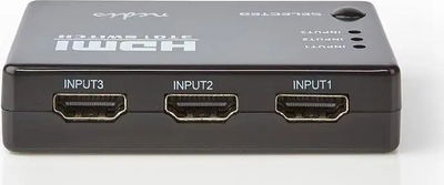 Ndarës HDMI Nedis me 3 porta, 3 hyrje e 1 dalje, Full HD 1080p, i zi