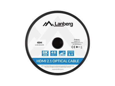 Kabllo HDMI Lanberg CA-HDMI-30FB-0400-BK, 40m, 8K, e zezë