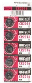 Maxell CR2016 Литиумска Батерија, 5 Пакет