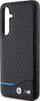 Mbrojtëse telefoni BMW Samsung Galaxy S23 FE Carbon Blue Line, plastike PU, e zezë
