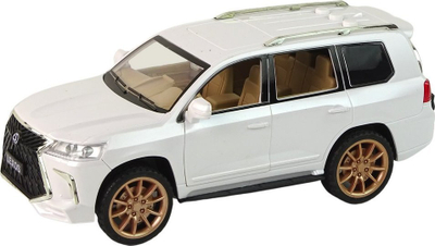 Makine lodër off road Leantoys Lexos 1:14, dritë edhe tinguj, mekanizëm inercial, e bardhë