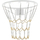 Rrjetë basketbolli Enero me zinxhir çeliku, diametër 45 cm, 12 pika kapje, argjend me ari
