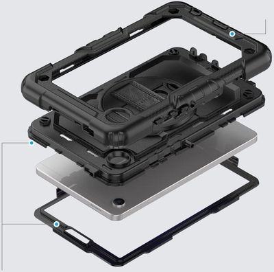 Këllëf tableti Tech-protect Solid360 për Galaxy Tab A9+ 11", mbrojtje 360°, i zi