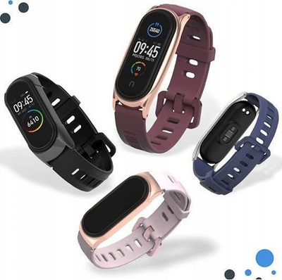 Rrip smartwatch Hoco për Xiaomi Mi Band 3 4 5 6, silikon, rezistent ndaj ujit, vjollcë
