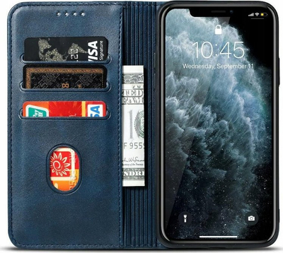 Këllëf portofol Marv për Oppo A79 5G, tip bookcase, blu
