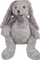 Lodër pelushi lepur Beppe Rabbit Carmen, 20 cm, me fjongo, gri