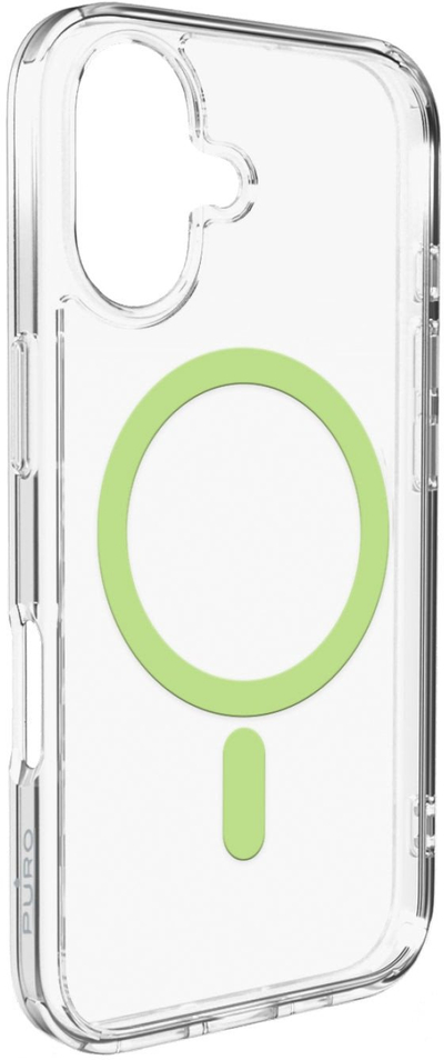 Kapak mbrojtës Puro për iPhone 17, transparent, jeshil