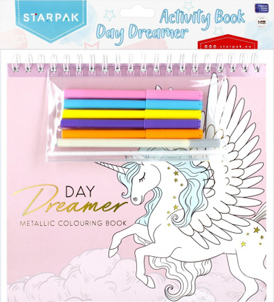 Set kreativ STARPAK Creative Set Day Dreamer 497701, bllok me spirale, ngjitëse dhe shabllone, shumëngjyrësh