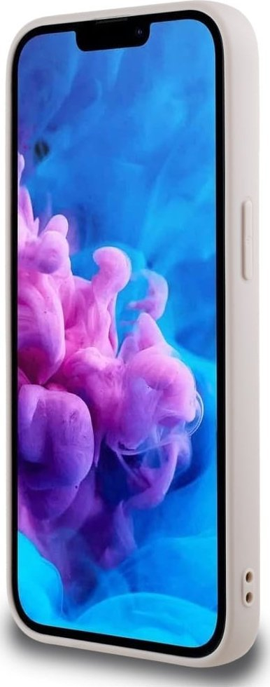 Kapak telefoni Guess 4G Circle Classic Logo MagSafe për iPhone 16e, lëkurë eko, rozë