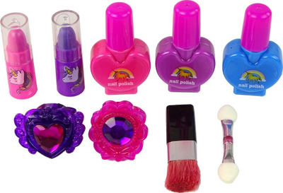 Set bukurie lodër Leantoys Magical Unicorn, me valixhe, për kalamaj 3+, rozë