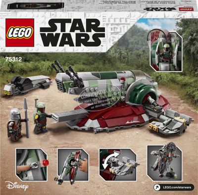 Lodër LEGO Star Wars Boby Fett's Spaceship (75312), 593 elemente